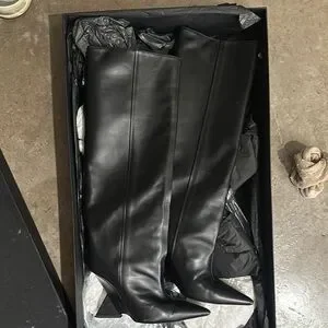 Sleek Black Knee-High Boots